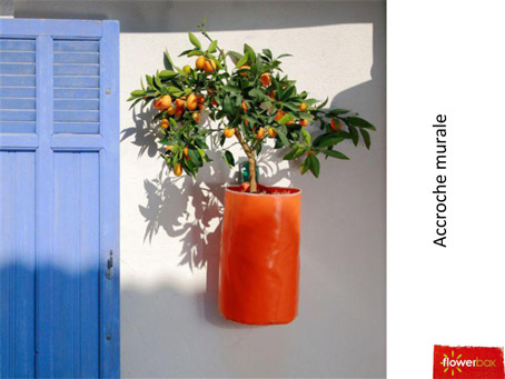 pot de fleur accroche murale